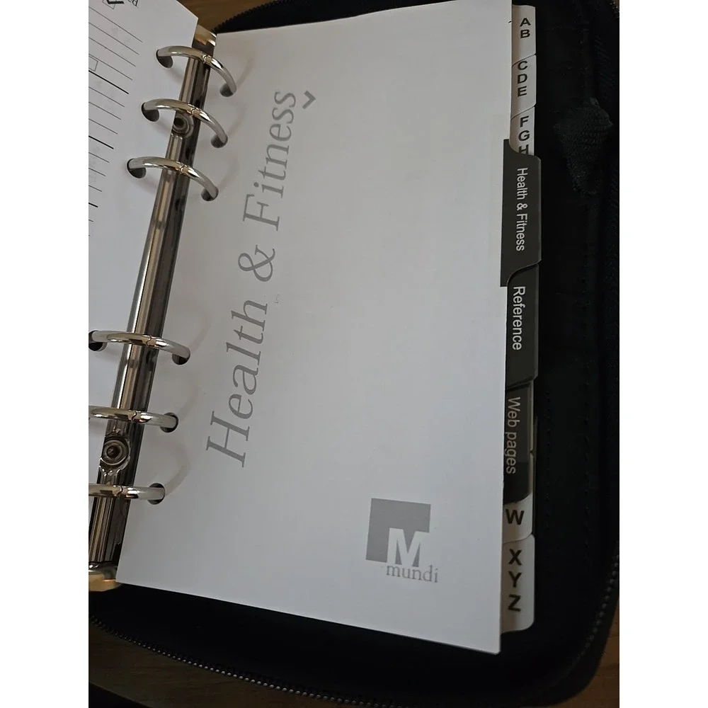 Mundi 2004-6 Daily Planner/ID Slots/Address Book/Month At Glance Red Fabric Zip